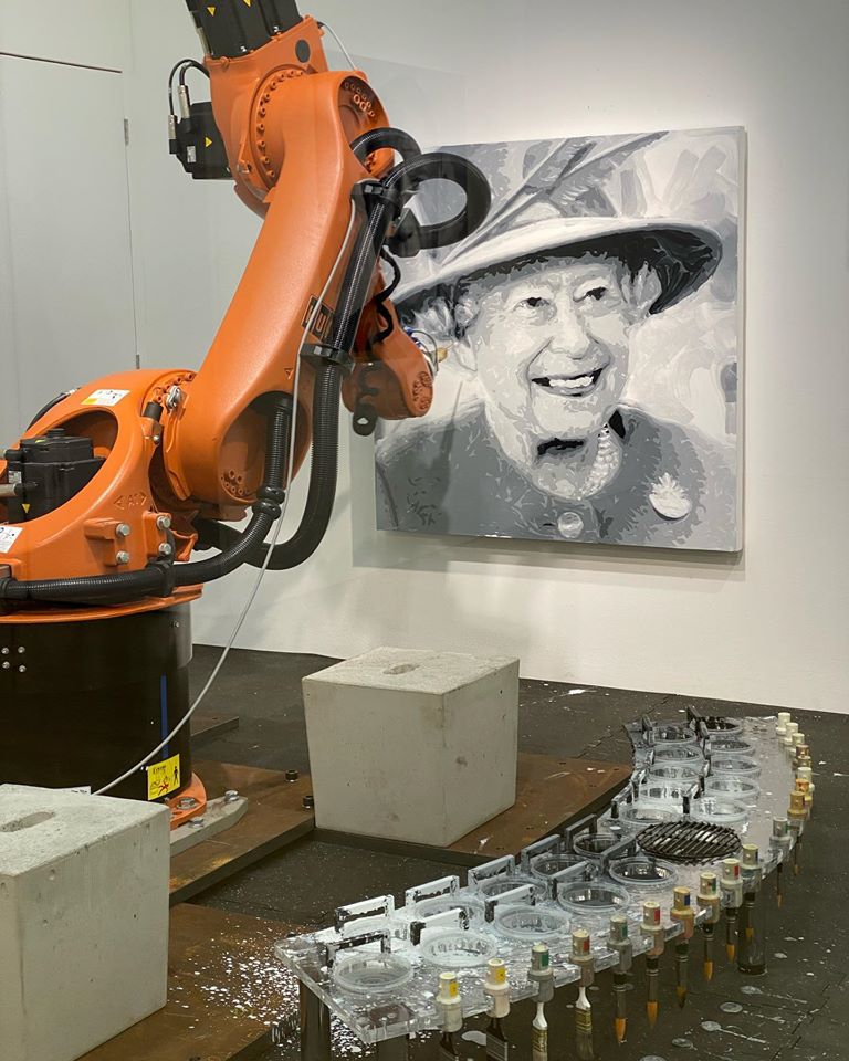 女王陛下机器人画像